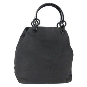 PRADA Tote Bag Nylon Black Auth 147955